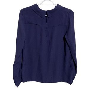 FRNCH Women Navy Blue Long Sleeves Top Size S